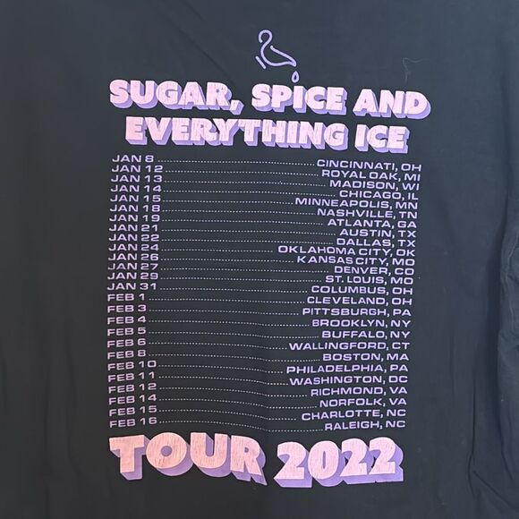 Yung Gravy 2022 Tour Sugar Spice Everything Ice Black Boyfriend Fit Tshirt XL - Picture 6 of 6
